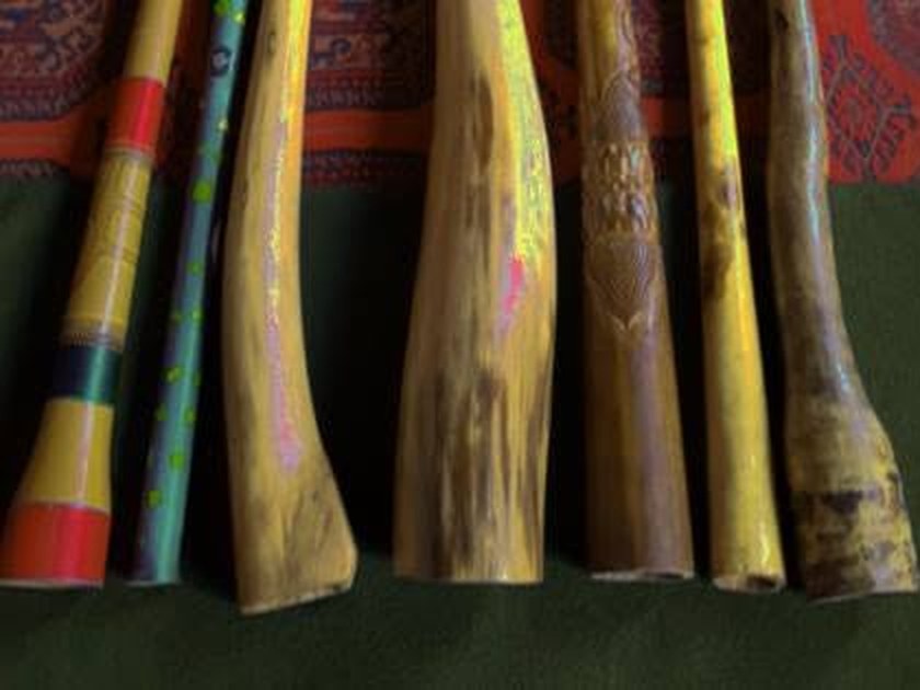Didgeridoos prêts pour un atelier