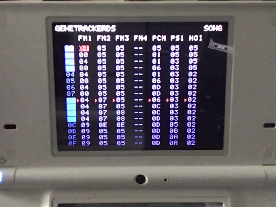 Tracker Megadrive sur Nintendo DS